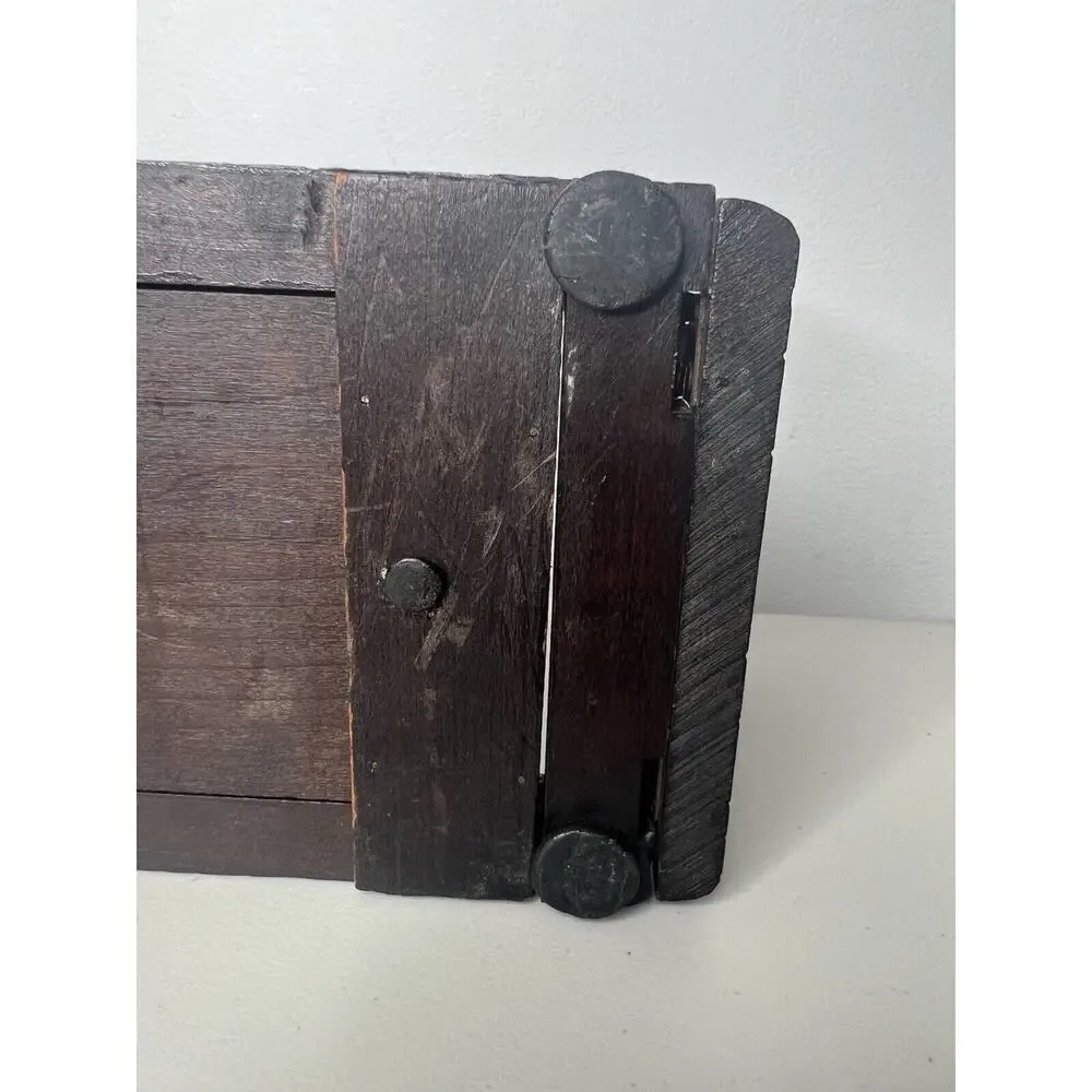 Vintage Expandable Slide Wooden Book Shelf Native American